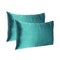 Homeroots 20 x 30 in. Teal Dreamy Silky Satin Queen Size Pillowcases 387910 - alternate 2